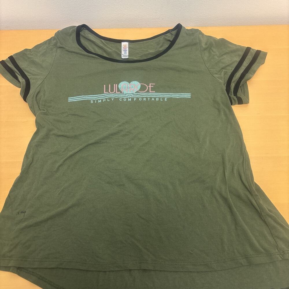 LuLaRoe Women's Green T-Shirt Short Sleeve Size Large (AA-01)